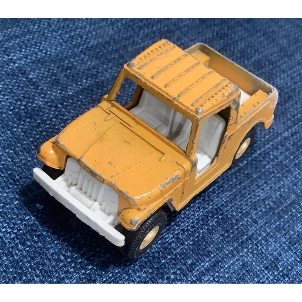 Vintage Mustard Yellow Tootsie Jeep Toy Truck